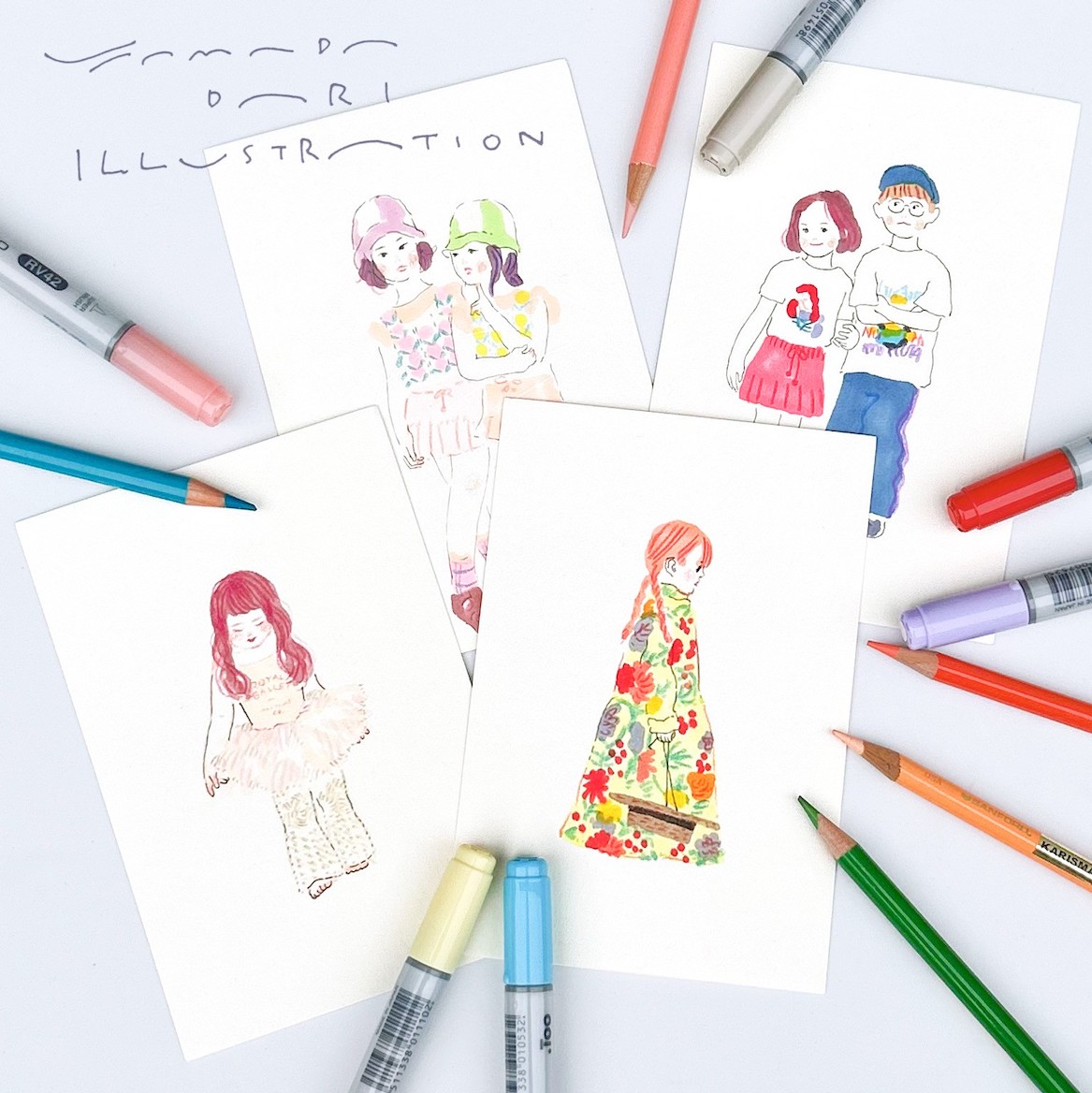 絵本作家やまだだりさんによる似顔絵製作 byWONDER READING CLUB